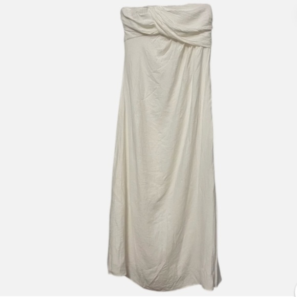 NWT Strapless Maxi Dress White Beach Bride Vacation Party Summer - Picture 7 of 8